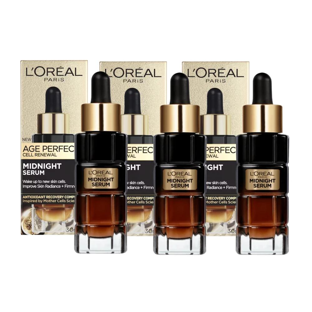 L’Oréal Paris 3 X L'Oreal Paris Age Perfect Cell Renewal Midnight Serum 30mL 3 L’Oréal Paris 3 X L'Oreal Paris Age Perfect Cell Renewal Midnight Serum 30mL