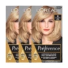 L’Oréal Paris 3 X L'Oreal Paris Preference Permanent Hair Colour - 8 California Light Blonde -On Trend Beauty OTB 5843.full