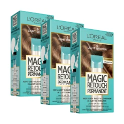 L'Oreal Paris Magic Retouch Permanent Hair Colour - 6 Light Brown (Pack of 3)