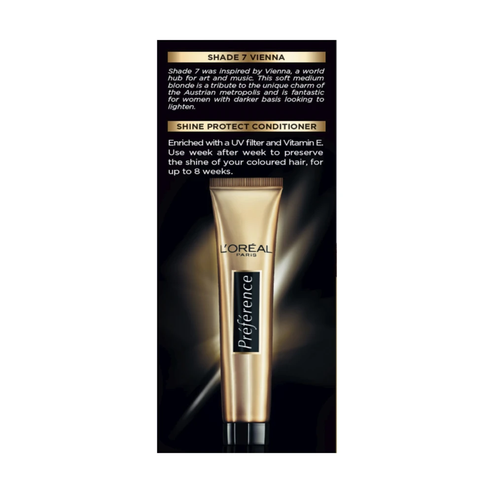L’Oréal Paris Preference Permanent Hair Colour Bundle - 7 Vienna Dark Blonde (3 Pack) 5 L’Oréal Paris Preference Permanent Hair Colour Bundle - 7 Vienna Dark Blonde (3 Pack) - Image 3