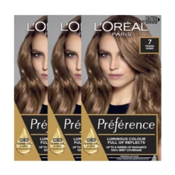 L’Oréal Paris Preference Permanent Hair Colour Bundle - 7 Vienna Dark Blonde (3 Pack)