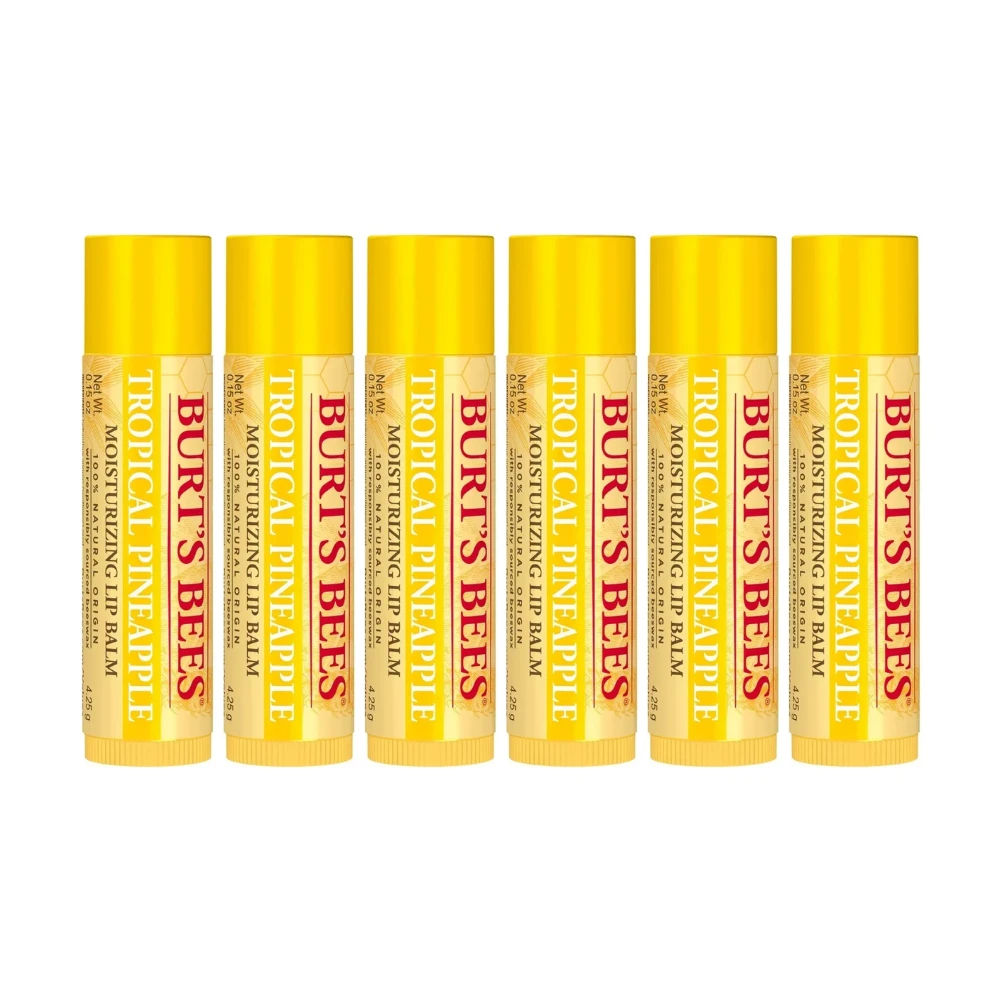 6 X Burt's Bees Tropical Pineapple Lip Balm 4.25g 3 6 X Burt's Bees Tropical Pineapple Lip Balm 4.25g