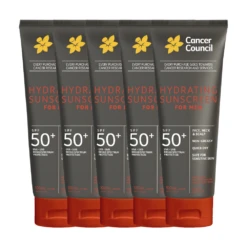 Cancer Council Hydrating Sunscreen For Men SPF50+ 100mL - 5 Pack Bundle