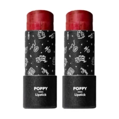 Ethique Lipstick Duo - 2 x 8g Poppy Ruby Red Satin Matte