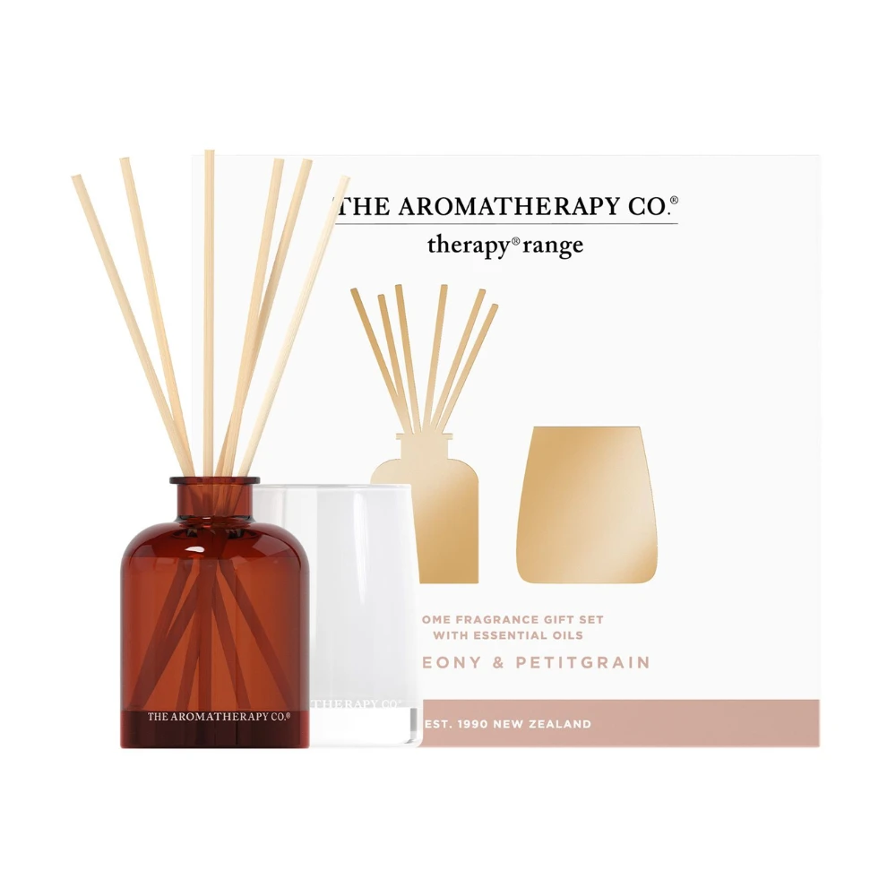 The Aromatherapy Co. Therapy Mini Candle & Diffuser Gift Set - Peony & Petitgrain 3 The Aromatherapy Co. Therapy Mini Candle & Diffuser Gift Set - Peony & Petitgrain