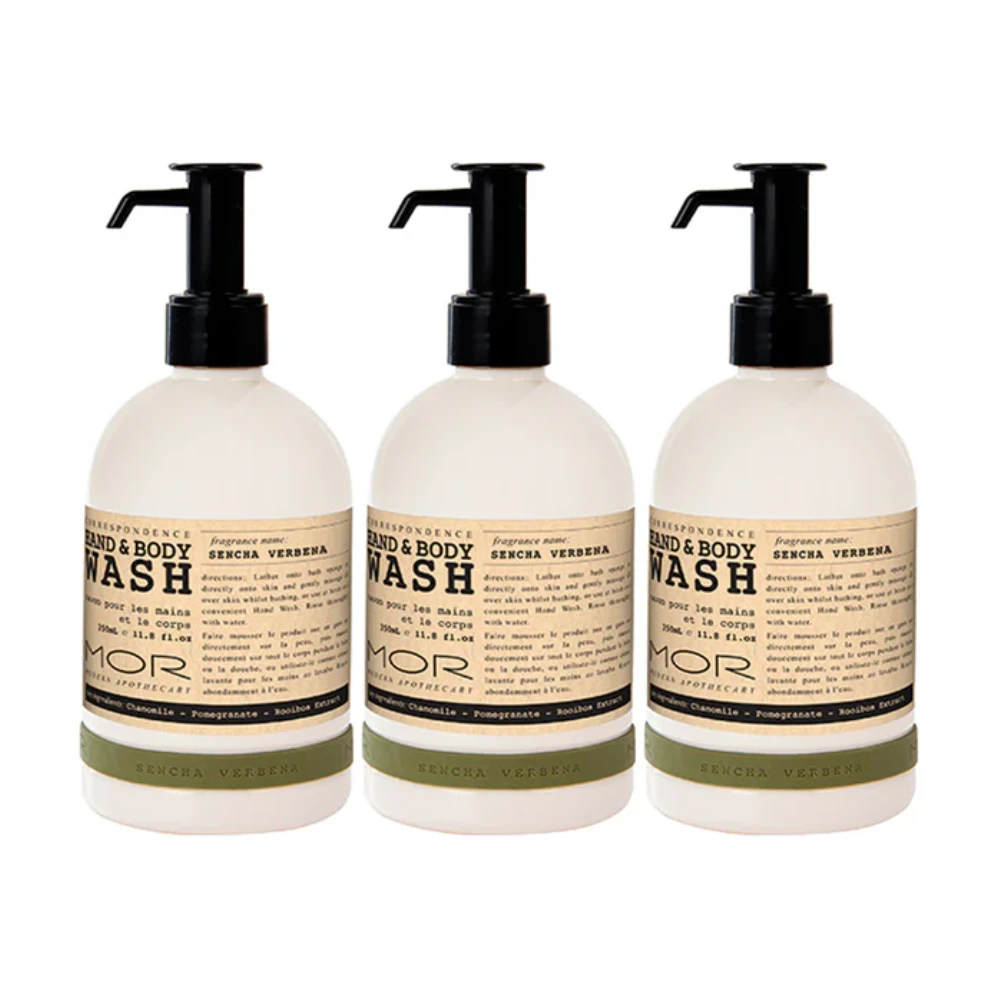 MOR Boutique Correspondence Sencha Verbena Hand & Body Wash - 3 x 350mL Bundle 3 MOR Boutique Correspondence Sencha Verbena Hand & Body Wash - 3 x 350mL Bundle