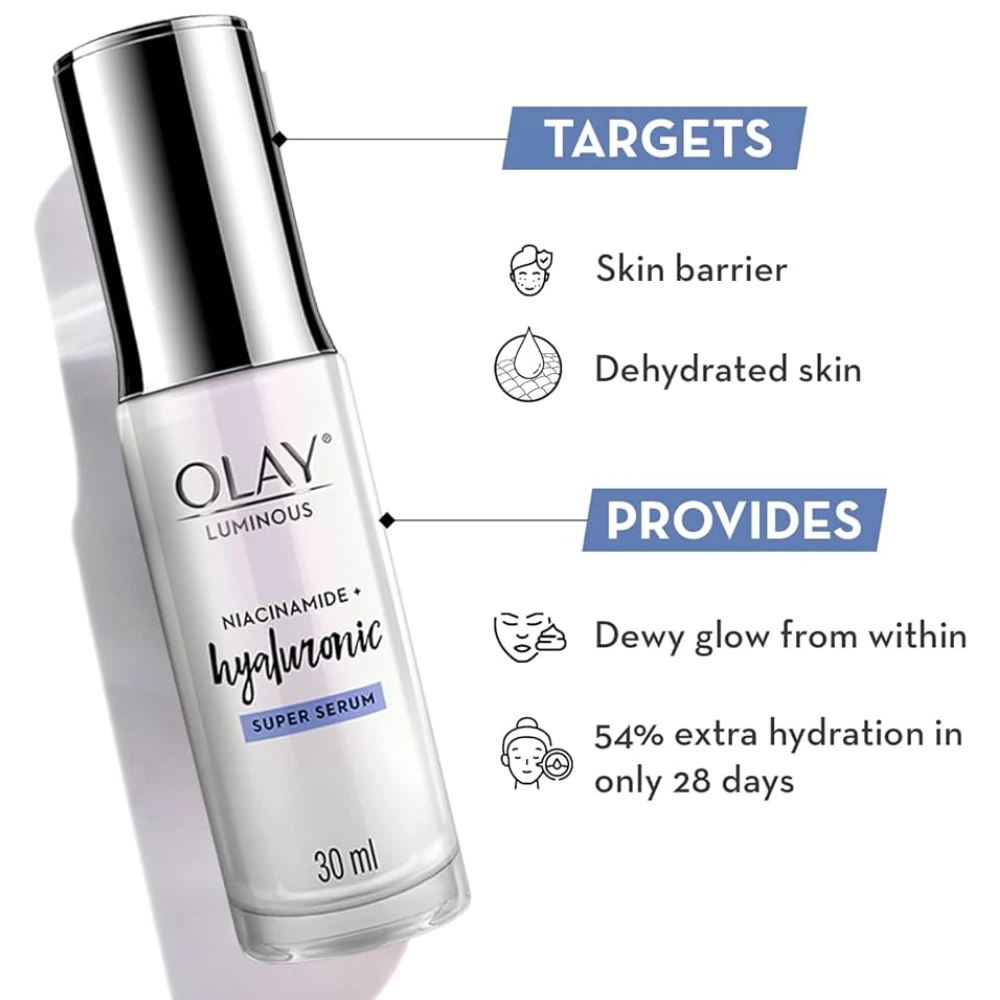 Olay Luminous Niacinamide + Hyaluronic Super Serum 30mL 7 Olay Luminous Niacinamide + Hyaluronic Super Serum 30mL - Image 5