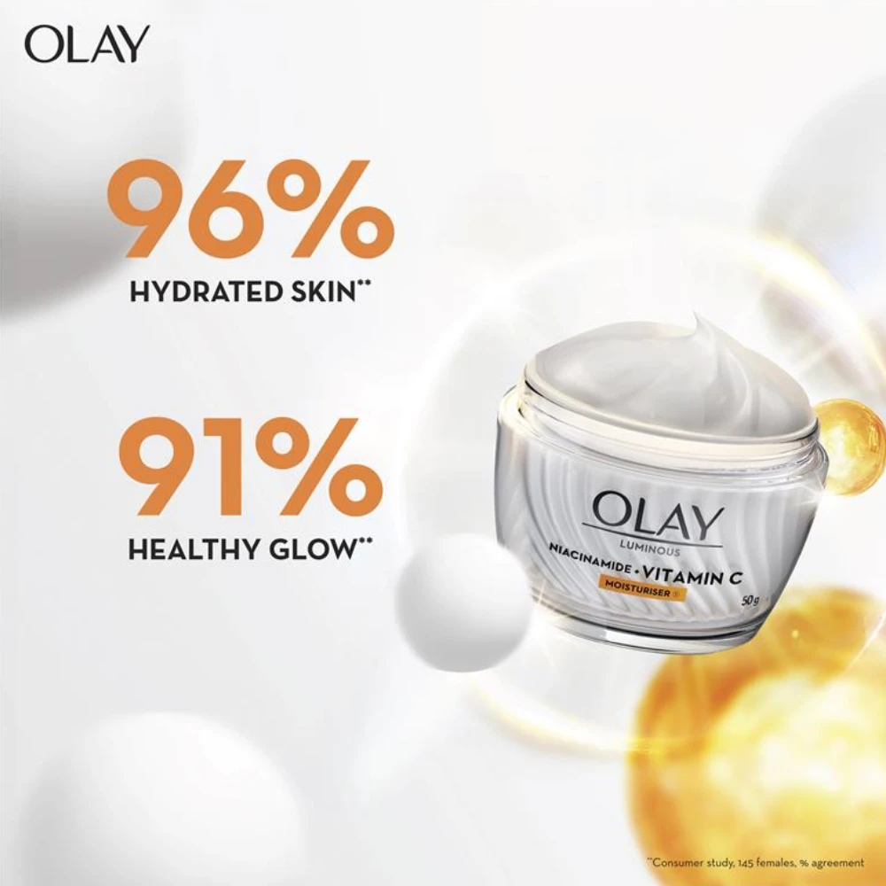 Olay Luminous Niacinamide + Vitamin C Moisturiser & Serum Set 8 Olay Luminous Niacinamide + Vitamin C Moisturiser & Serum Set - Image 6