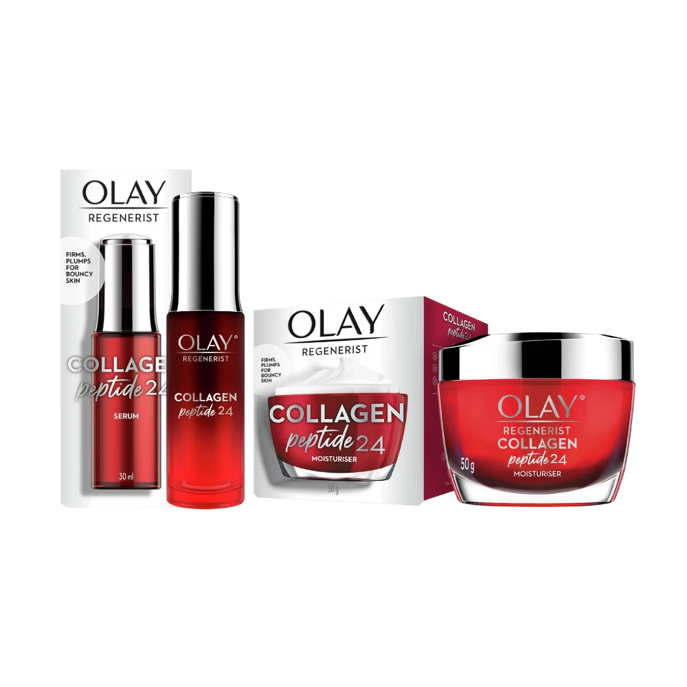 Olay Regenerist Collagen Peptide 24 Moisturiser & Serum Set 3 Olay Regenerist Collagen Peptide 24 Moisturiser & Serum Set