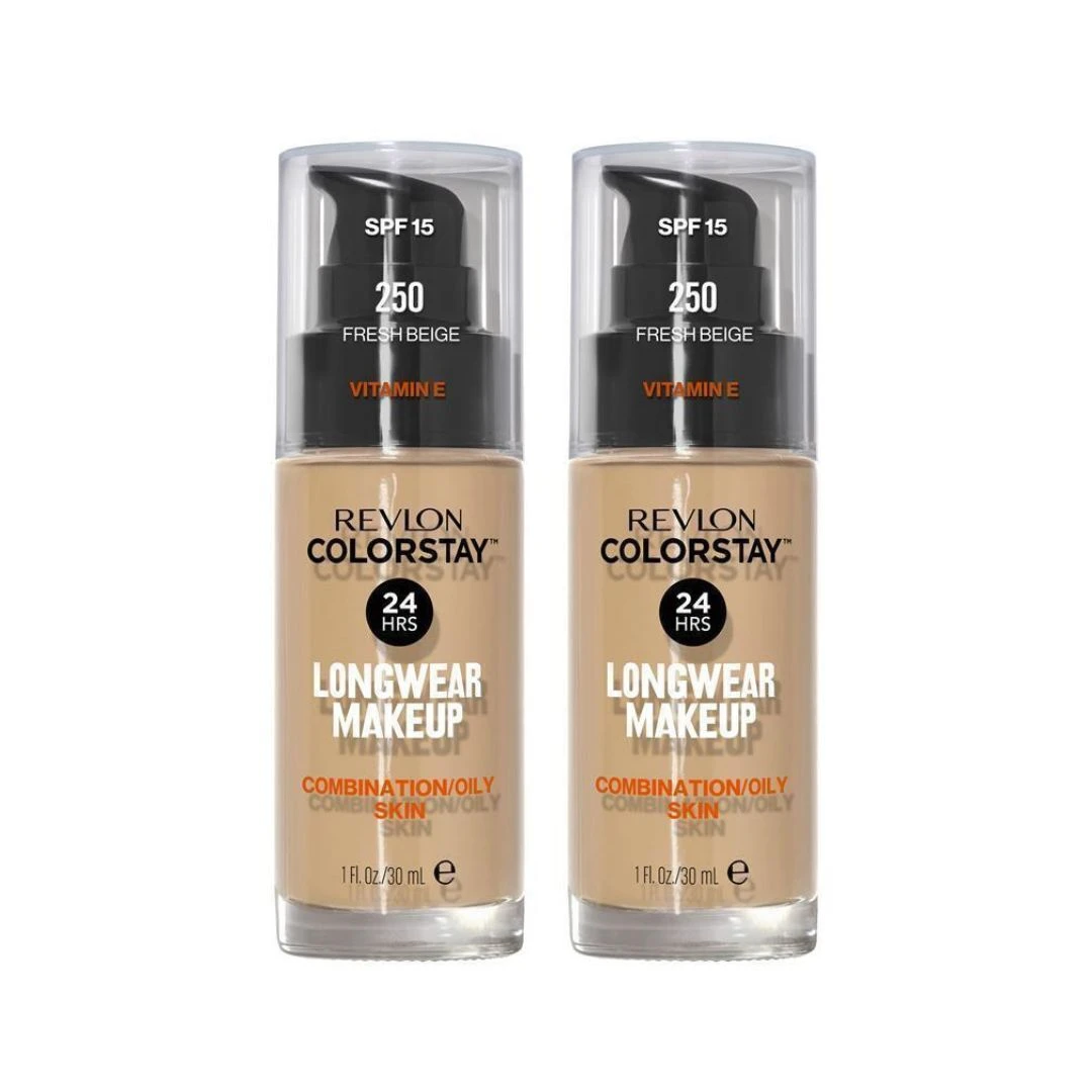 Revlon ColorStay Makeup for Combination/Oily Skin - 250 Fresh Beige (2 x 30mL) 3 Revlon ColorStay Makeup for Combination/Oily Skin - 250 Fresh Beige (2 x 30mL)