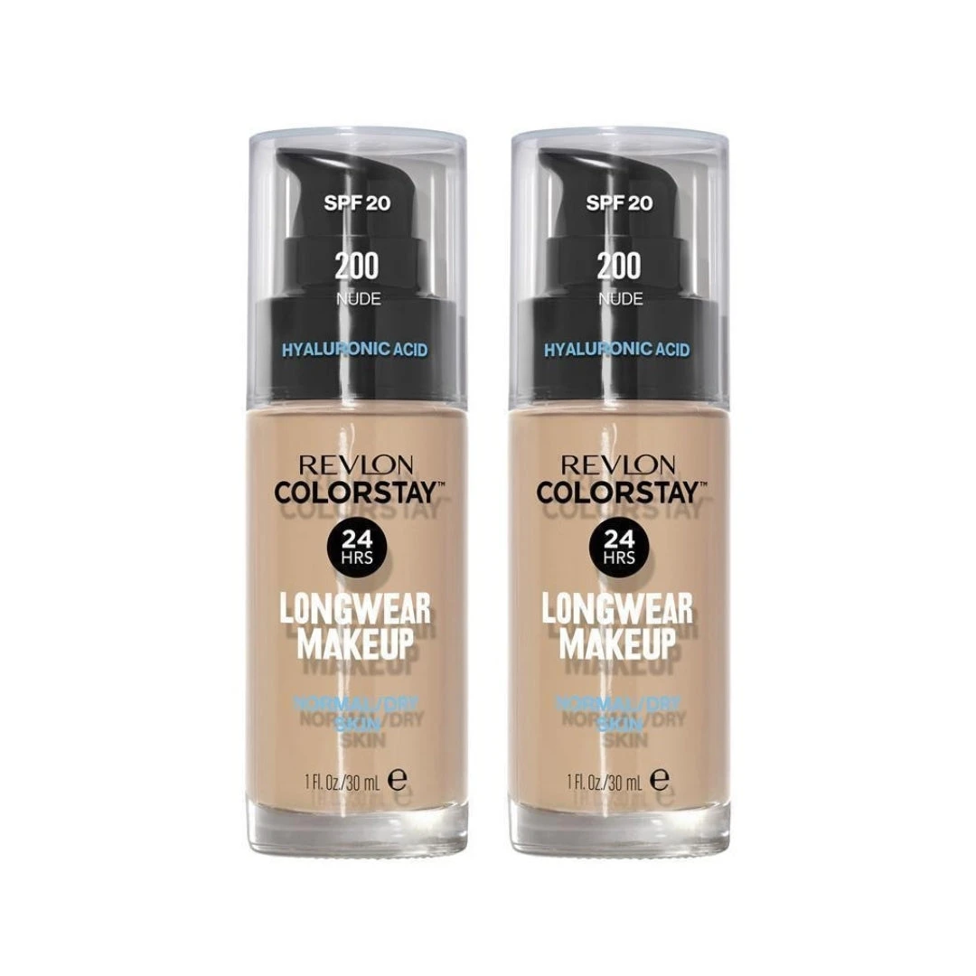 2 X Revlon ColorStay Makeup For Normal/Dry Skin 30mL - 200 Nude 3 2 X Revlon ColorStay Makeup For Normal/Dry Skin 30mL - 200 Nude