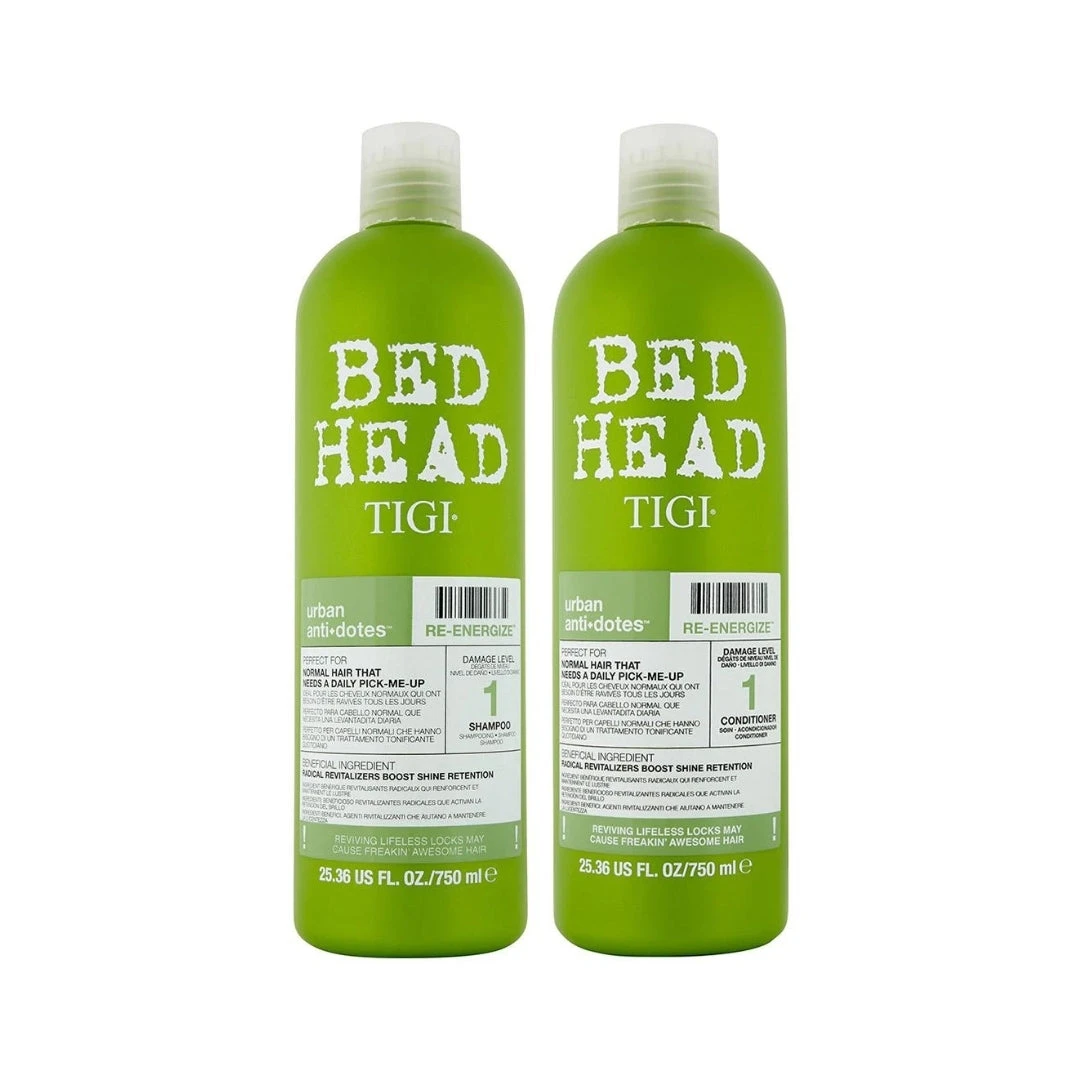 TIGI Bed Head Urban Antidotes Level 1 Re-Energize 750mL Shampoo & Conditioner Duo 3 TIGI Bed Head Urban Antidotes Level 1 Re-Energize 750mL Shampoo & Conditioner Duo