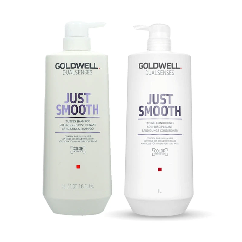 Goldwell Dualsenses Just Smooth Taming Shampoo & Conditioner 1 Litre Duo 3 Goldwell Dualsenses Just Smooth Taming Shampoo & Conditioner 1 Litre Duo